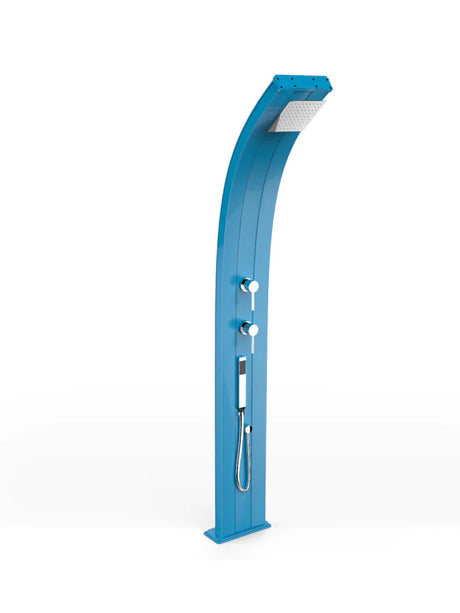 Arkema Outdoor solar shower DADA CURVA 40 LITERS, in aluminum with mobile shower