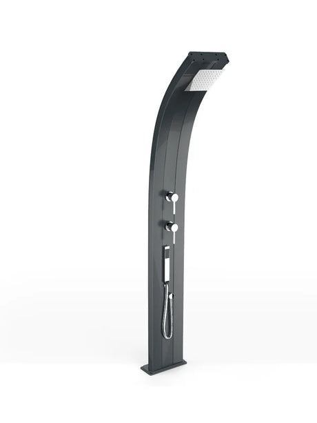 Arkema Outdoor solar shower DADA CURVA 40 LITERS, in aluminum with mobile shower