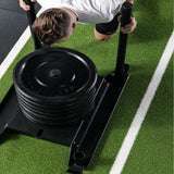 Pavimento in erba sintetica con linee bianche