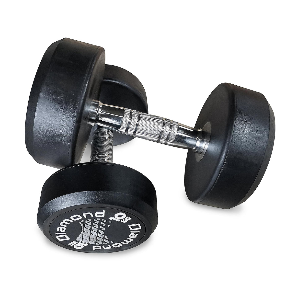 Diamond Set Manubrio Gommato Tondo Pro Black da 2 a 24 Kg - MGTDS2-24
