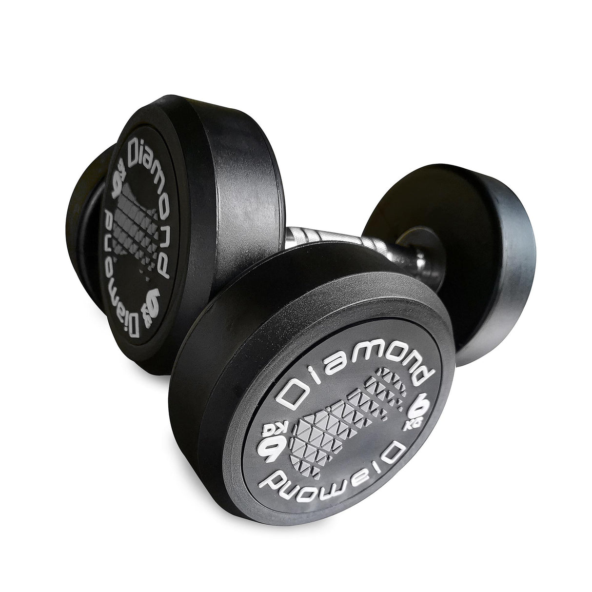 Diamond Set Manubrio Gommato Tondo Pro Black da 2 a 24 Kg - MGTDS2-24