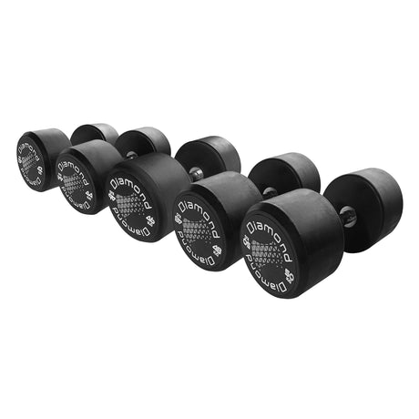 Diamond Set Manubrio Gommato Tondo Pro Black da 26 a 40 Kg - MGTDS26-40