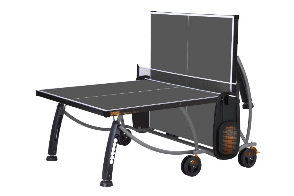 GARLANDO Ping pong Rush outdoor piano gioco antracite con ruote