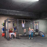 Body-Solid Double Commercial Extended Power Rack Package SPR1000DBBACK