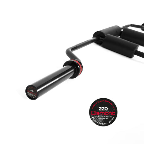 Diamond Safety Squat Bar 220 cm - carico max 250 kg - SSBD220