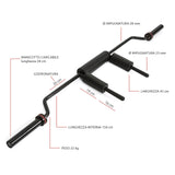 Diamond Safety Squat Bar 220 cm - carico max 250 kg - SSBD220