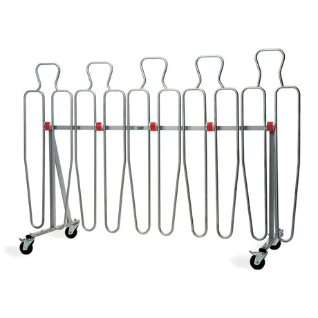 Schiavi Barriera 5 sagome con ruote in acciaio zincato - art. 1069