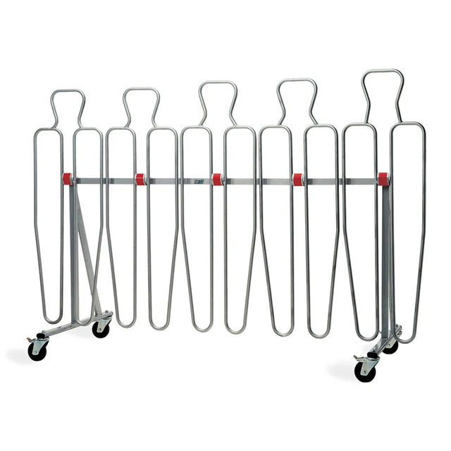 Schiavi Barriera 5 sagome con ruote in acciaio zincato - art. 1069