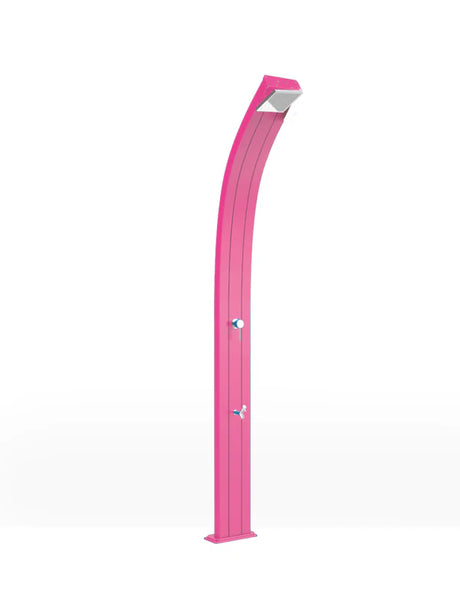 Arkema Outdoor solar shower SPRING CURVA 30 LITERS in aluminum, with foot washer
