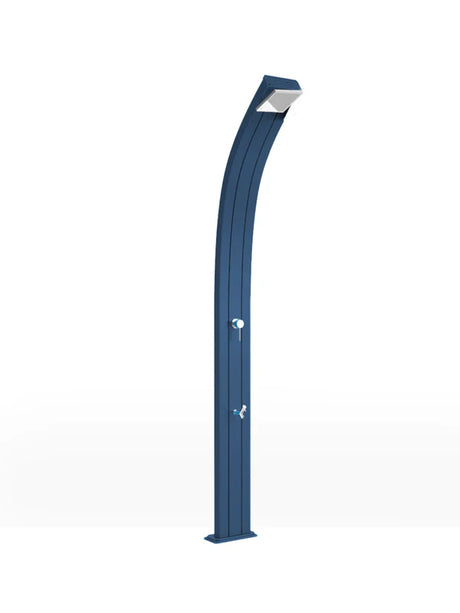 Arkema Outdoor solar shower SPRING CURVA 30 LITERS in aluminum, with foot washer