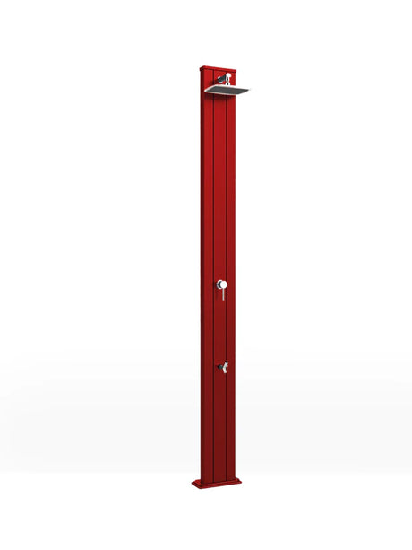 Arkema Traditional Spring S Outdoor Shower in Aluminum with Foot Washer