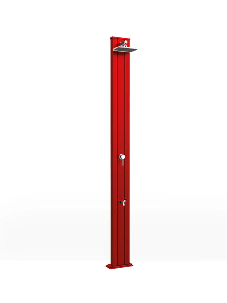 Arkema Traditional Spring S Outdoor Shower in Aluminum with Foot Washer