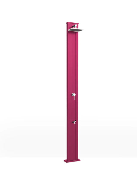 Arkema Traditional Spring S Outdoor Shower in Aluminum with Foot Washer