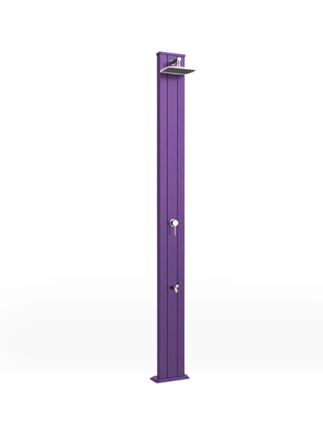 Arkema Traditional Spring S Outdoor Shower in Aluminum with Foot Washer