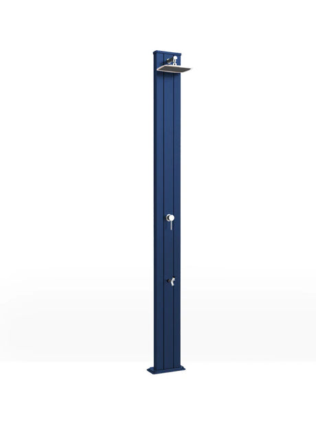Arkema Traditional Spring S Outdoor Shower in Aluminum with Foot Washer