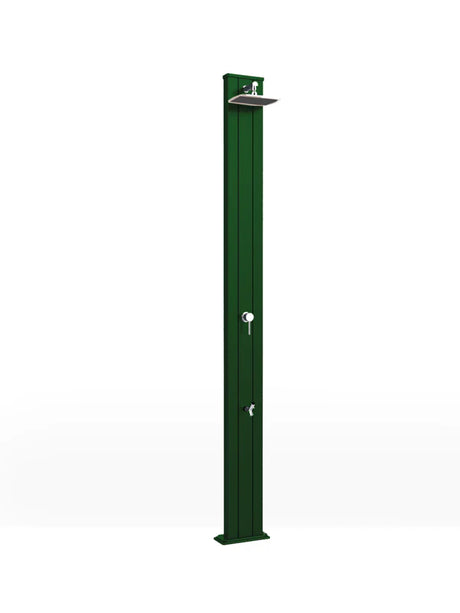 Arkema Traditional Spring S Outdoor Shower in Aluminum with Foot Washer