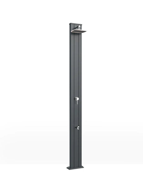 Arkema Traditional Spring S Outdoor Shower in Aluminum with Foot Washer