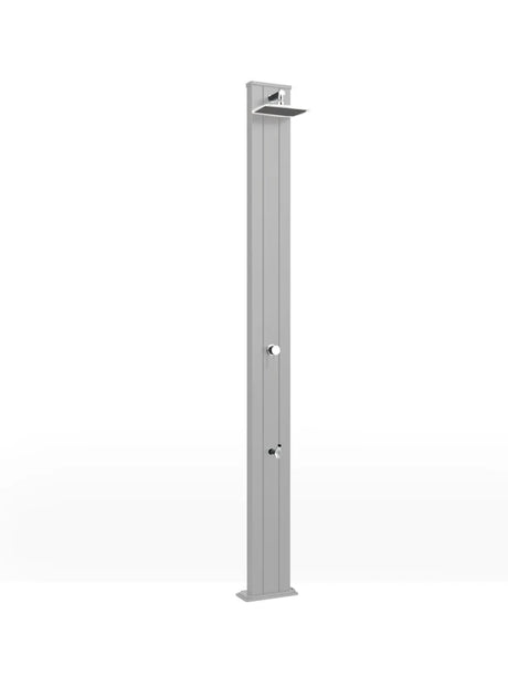 Arkema Traditional Spring S Outdoor Shower in Aluminum with Foot Washer