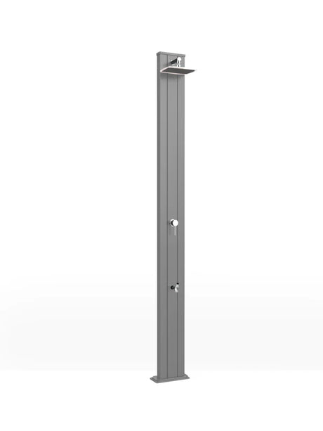 Arkema Traditional Spring S Outdoor Shower in Aluminum with Foot Washer