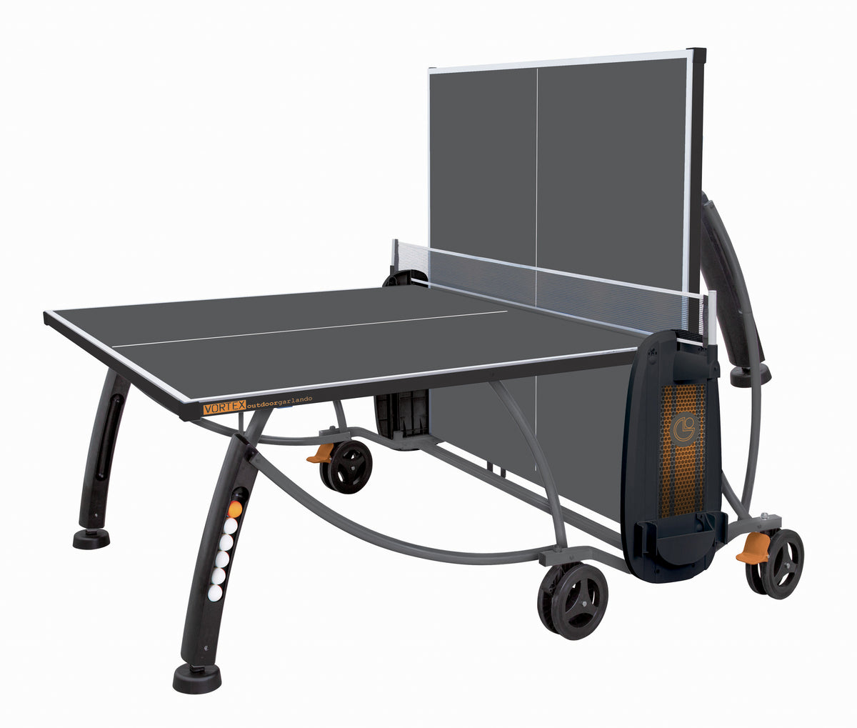 GARLANDO Ping pong Vortex outdoor piano gioco antracite con ruote