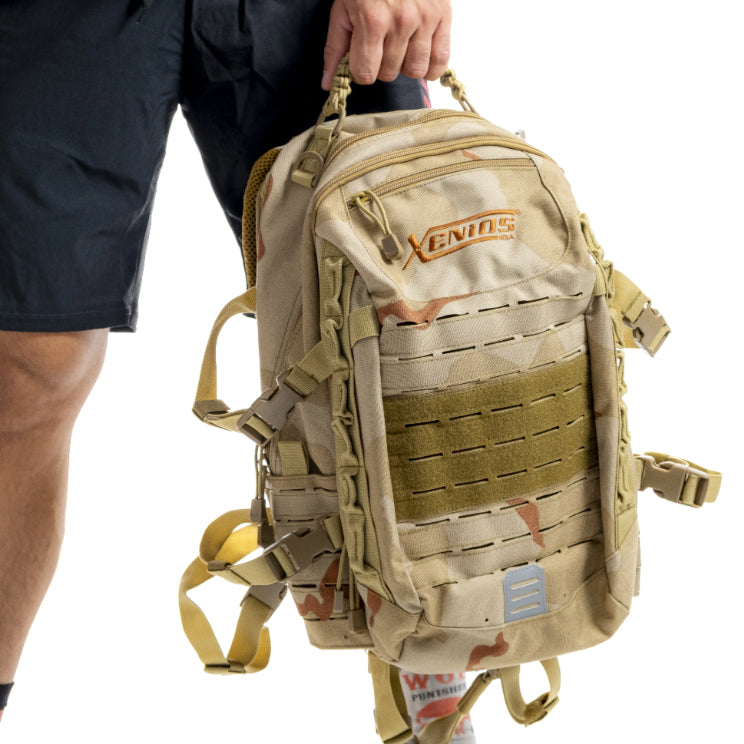 Xenios USA Gym Backpack (Desert Camo Color) - TACBKPK03