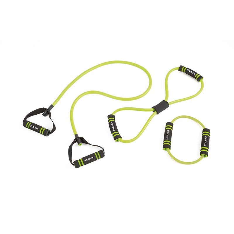Toorx Set attrezzi elastici impugnature soft touch  