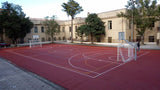 Vivisport Impianto monotubo, installabile basket/minibasket, tabelloni in resina melaminica, fissaggio a terra con bussola, struttura smontabile - ART. 4211