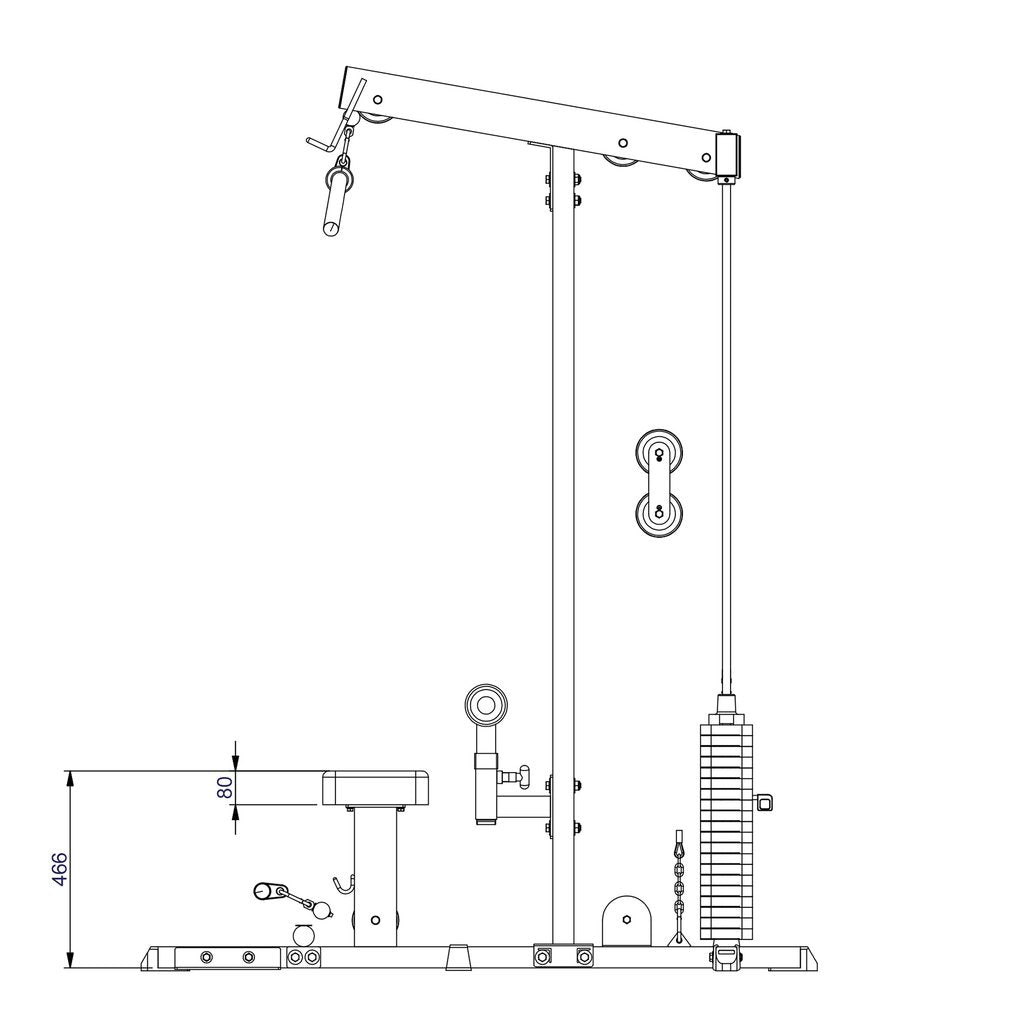 Body-Solid Lat machine GLM84 + pacco pesi Kg 95
