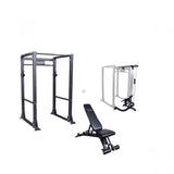 Body-Solid Power Rack GPR400 + GLA400 Lat Machine + SFID425 Bench