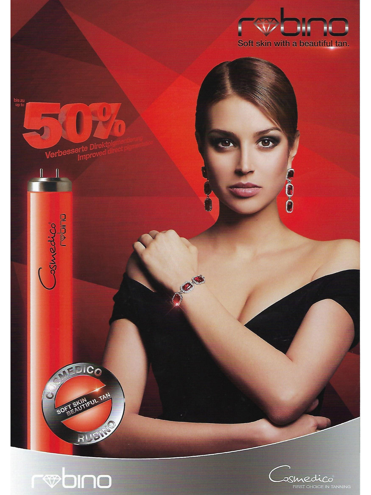 Cosmedico Tubo Neon Lampada Abbronzante Cosmofit+ RUBINO 25W