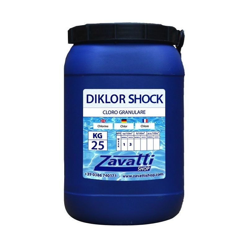 25 Kg Diklor Shock - cloro granulare per piscina