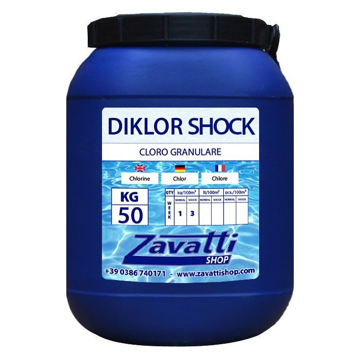 50 Kg Diklor Shock - cloro granulare per piscine