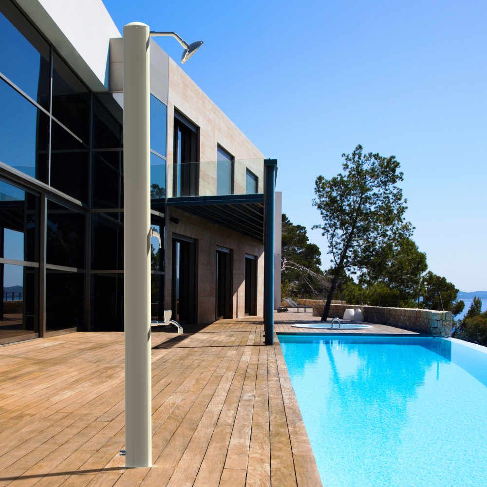 Doccia solare da esterno SOL-GB ECO RAIN ATI BIANCO PERLA
