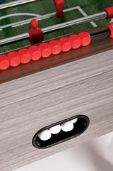 Garlando F-100 grey oak table football with retractable rods