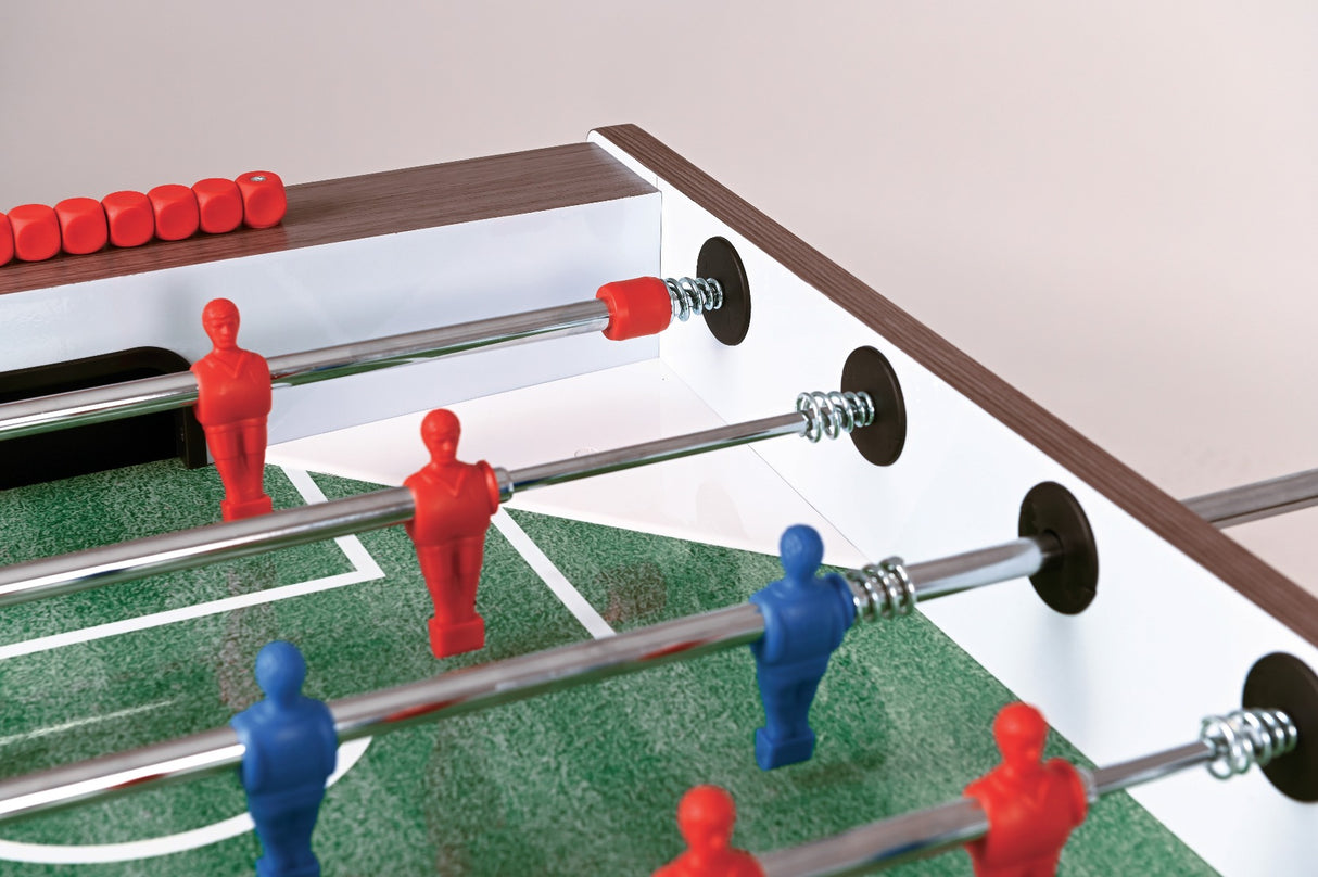 Garlando F-100 grey oak table football with protruding rods