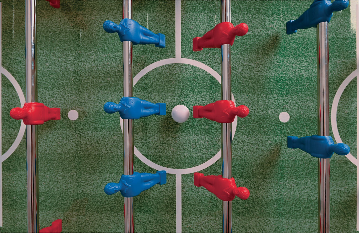 Garlando F-100 grey oak table football with retractable rods