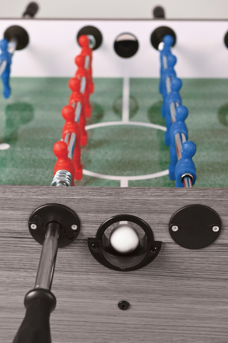 Garlando F-100 grey oak table football with retractable rods