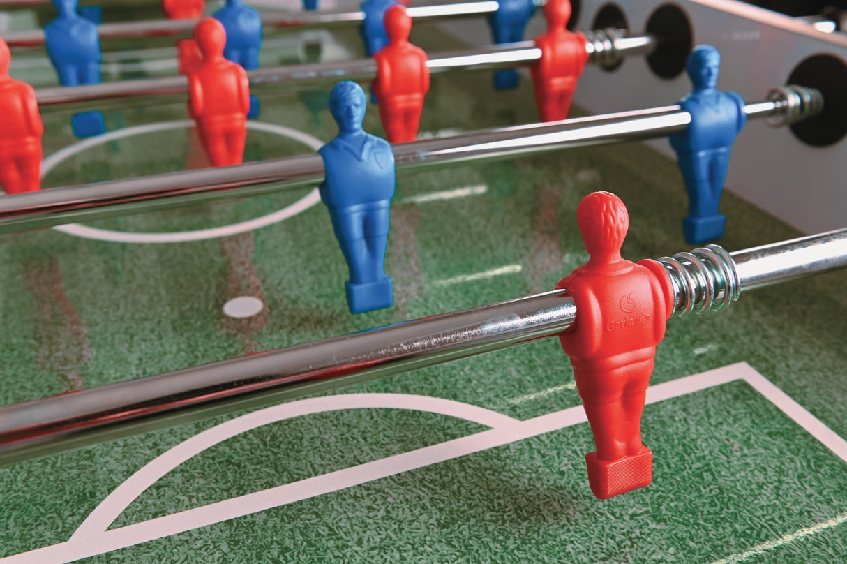 Garlando F-100 grey oak table football with retractable rods