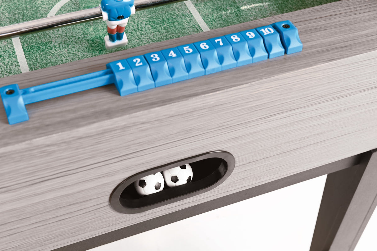 Garlando F-ZERO grey oak table football version with retractable rods