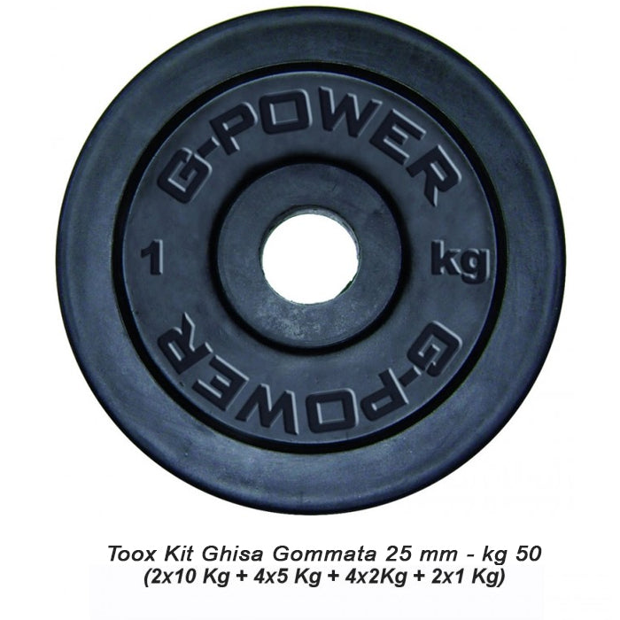 Toorx Set Rubberized Cast Iron Kg 50 - 25 mm