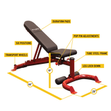 Body Solid GFID100 Free Leverage Bench 