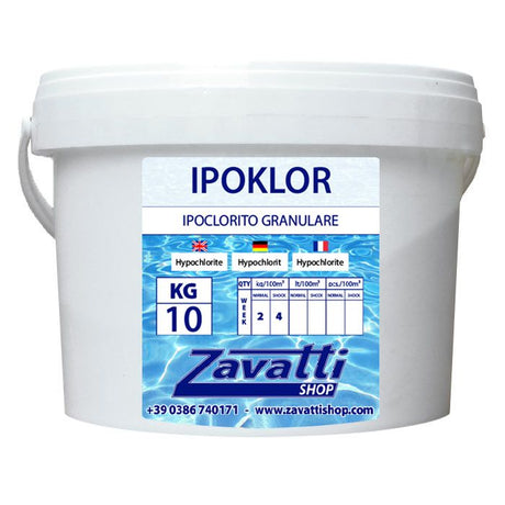 Piscinaonline 10 kg Ipoklor - Ipoclorito di Calcio Granulare