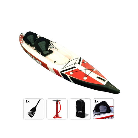 Jbay.Zone Kayak V-Shape Duo - Canoa gonfiabile biposto