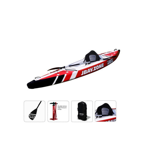 Jbay.Zone Kayak V-Shape Mono - Canoa gonfiabile monoposto