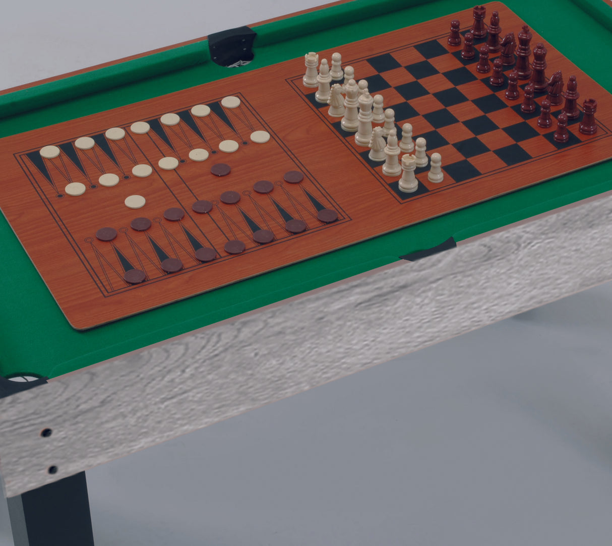 Garlando Tavolo Multigioco 12 in uno grigio rovere - aste rientranti MULTI12CIRLNO