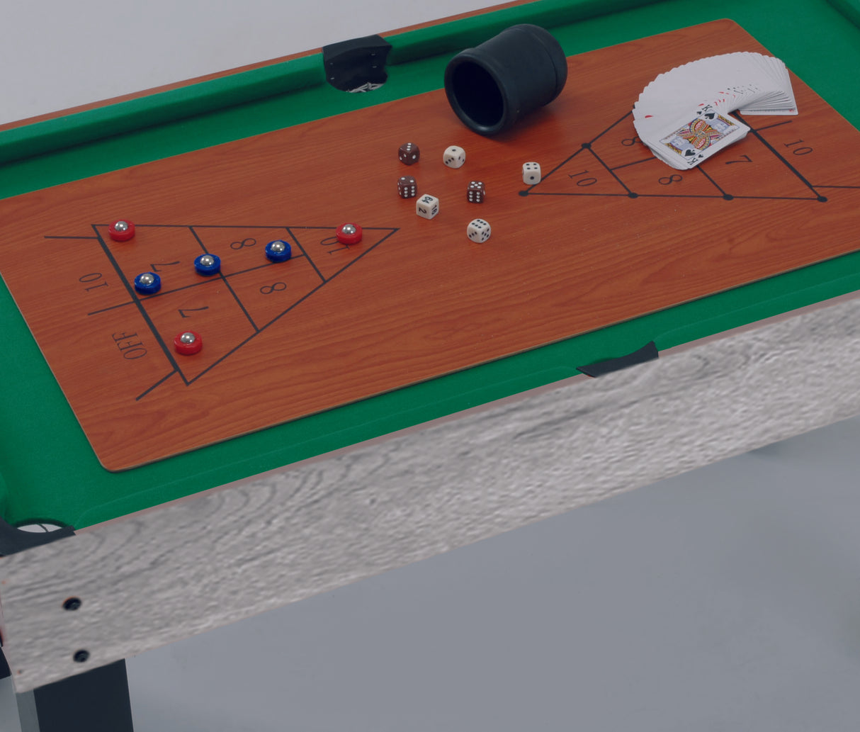 Garlando Tavolo Multigioco 12 in uno grigio rovere - aste rientranti MULTI12CIRLNO