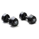 Diamond Set 10 Pairs Vinyl Dumbbells 1-10 Kg - Black - MVD-S