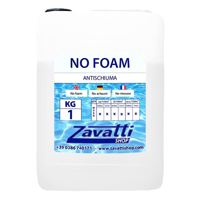 1 Lt No Foam - prodotto antischiuma inodore per vasche spa idromassaggio
