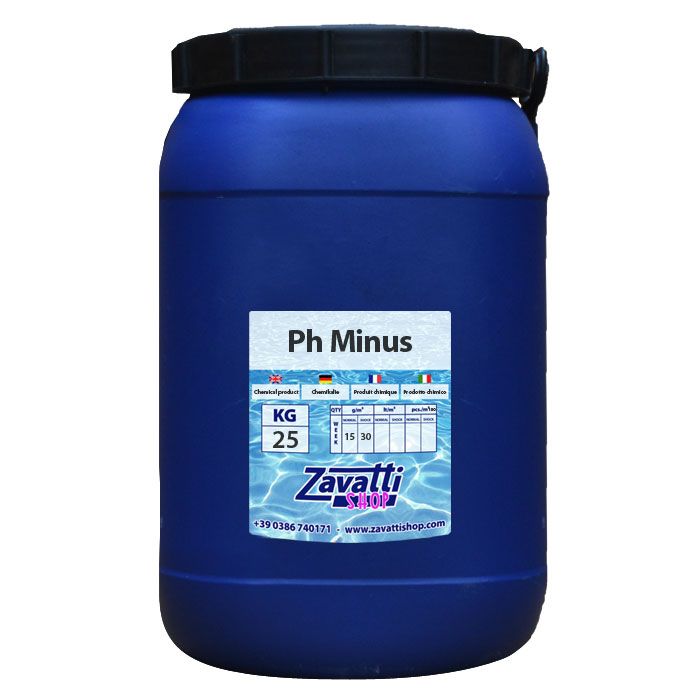 25 Kg Ph Minus - riduttore ph granulare per piscina