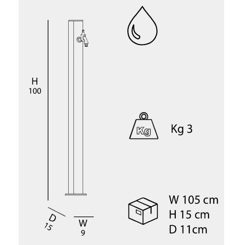 Arkema Fontana tradizionale Quick con rubinetto portagomme - Q695
